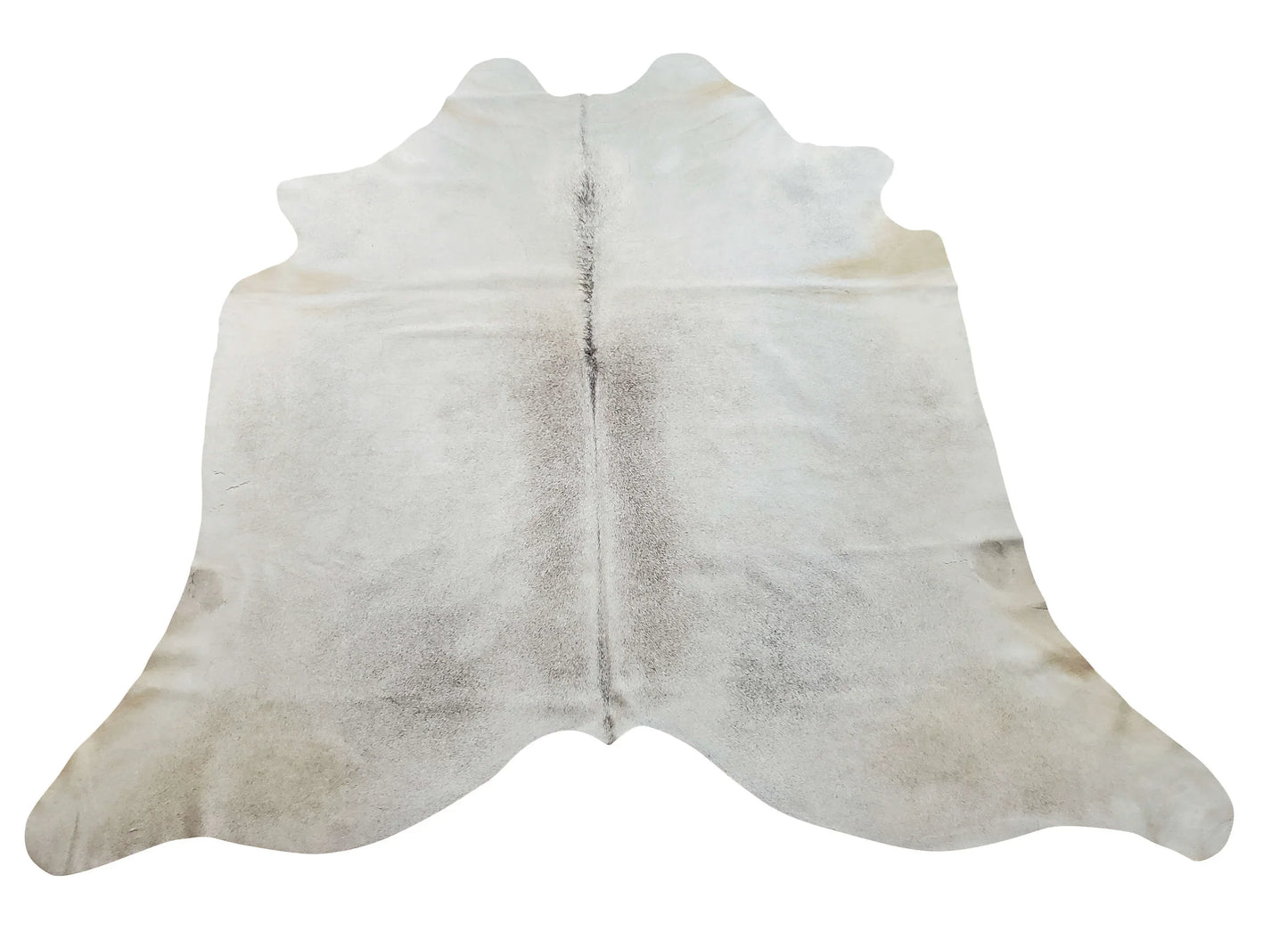 Small Light Gray Cowhide Rug 6.4ft x 6.4ft