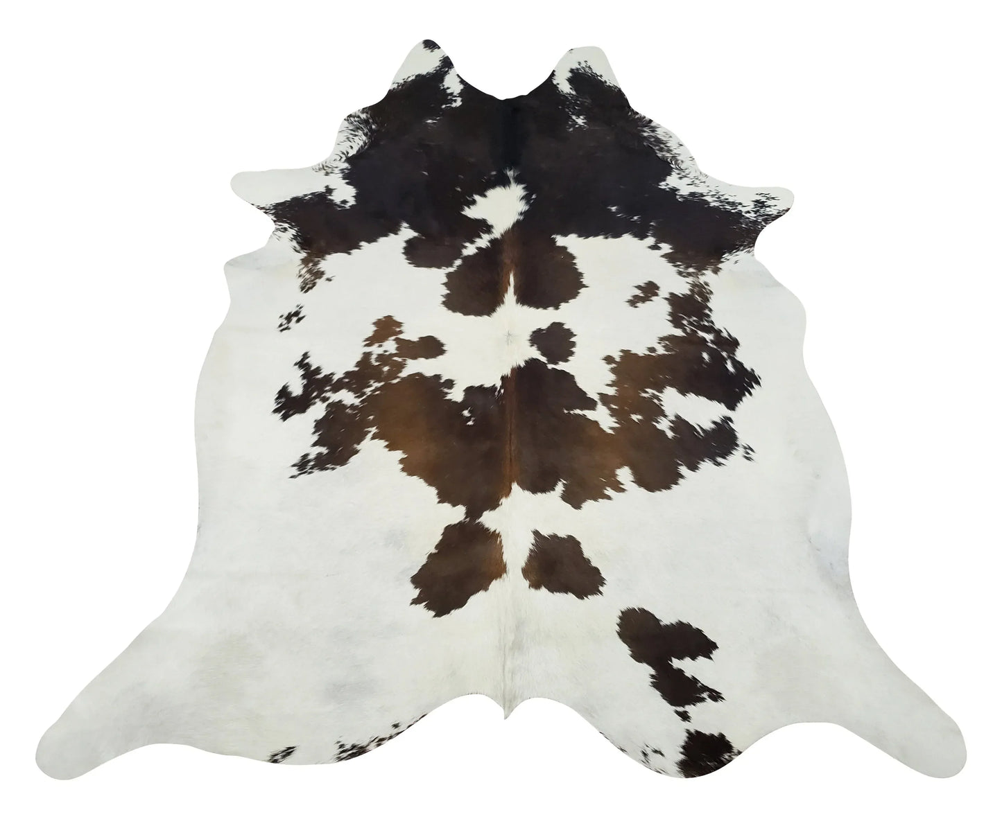 Cowhide Rug Brown White 7ft x 6ft