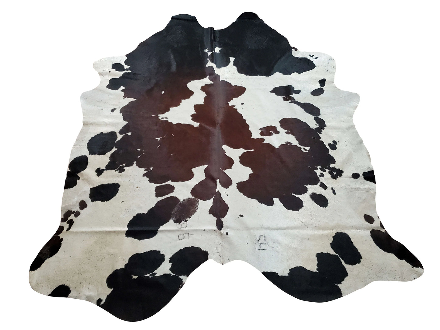 Dark Large Salt Pepper Cowhide Rug 8ft x 6.6ft