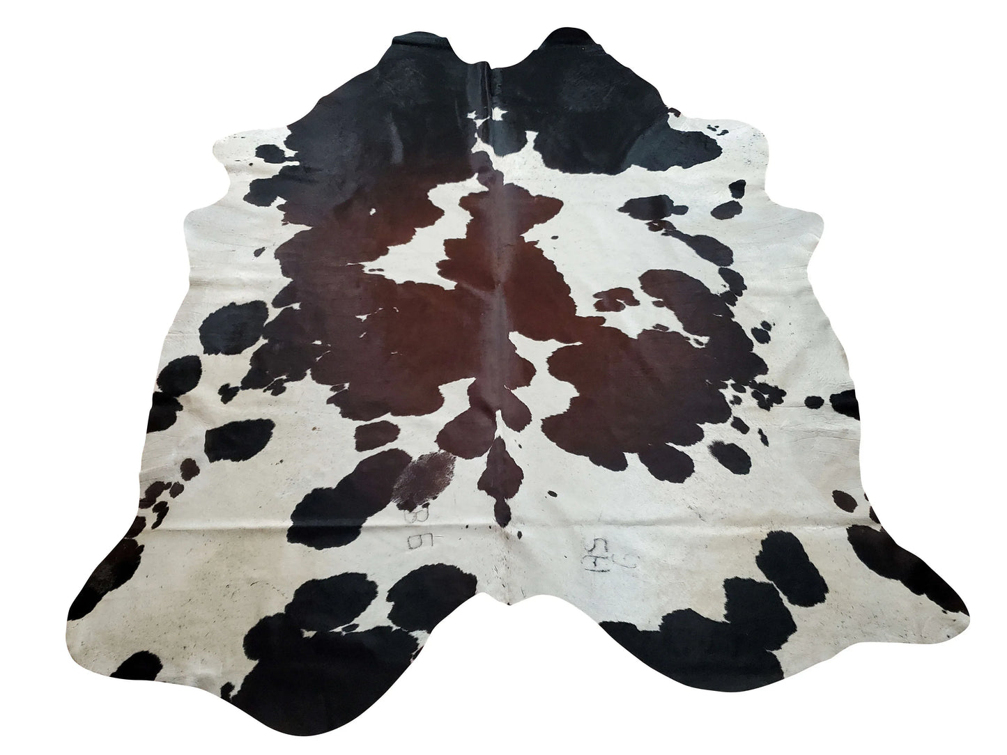 Dark Large Salt Pepper Cowhide Rug 8ft x 6.6ft