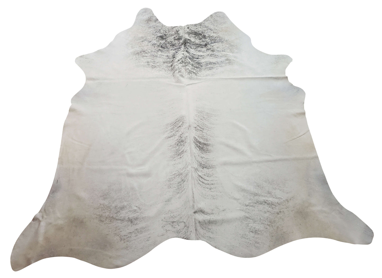 This ivory cowhide rug is a unique addition to any farmhouse style home. The light brindle color make it the perfect accent for your western decor.