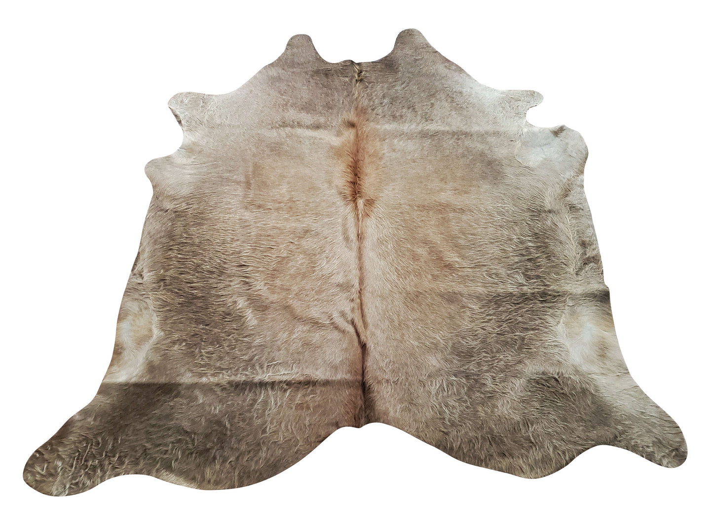 Natural Solid Champagne Cowhide Rug 6.6ft x 6.6ft