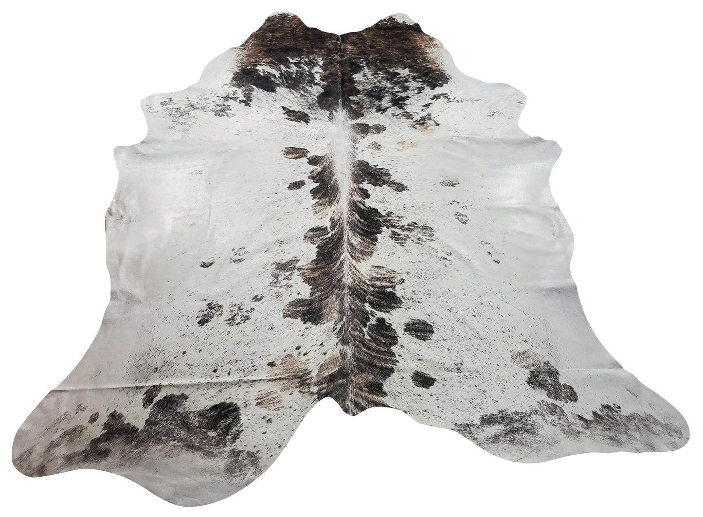Natural Grey White Cowhide Rug 8.3ft x 7.4ft