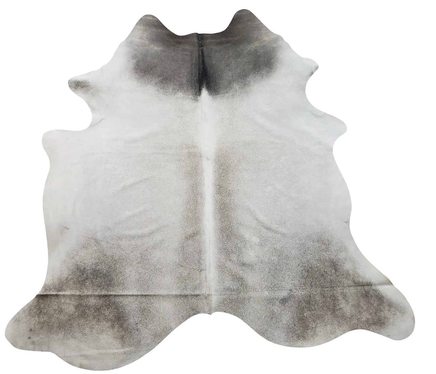 Natural Cowhide Rug Light Grey 7ft x 6ft