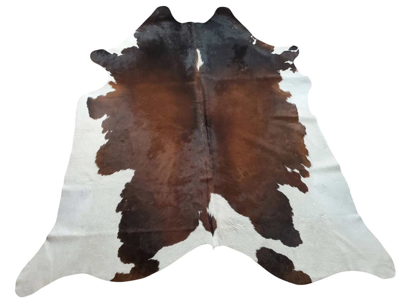 Brown Black Cowhide Rug 6.9ft x 6.5ft