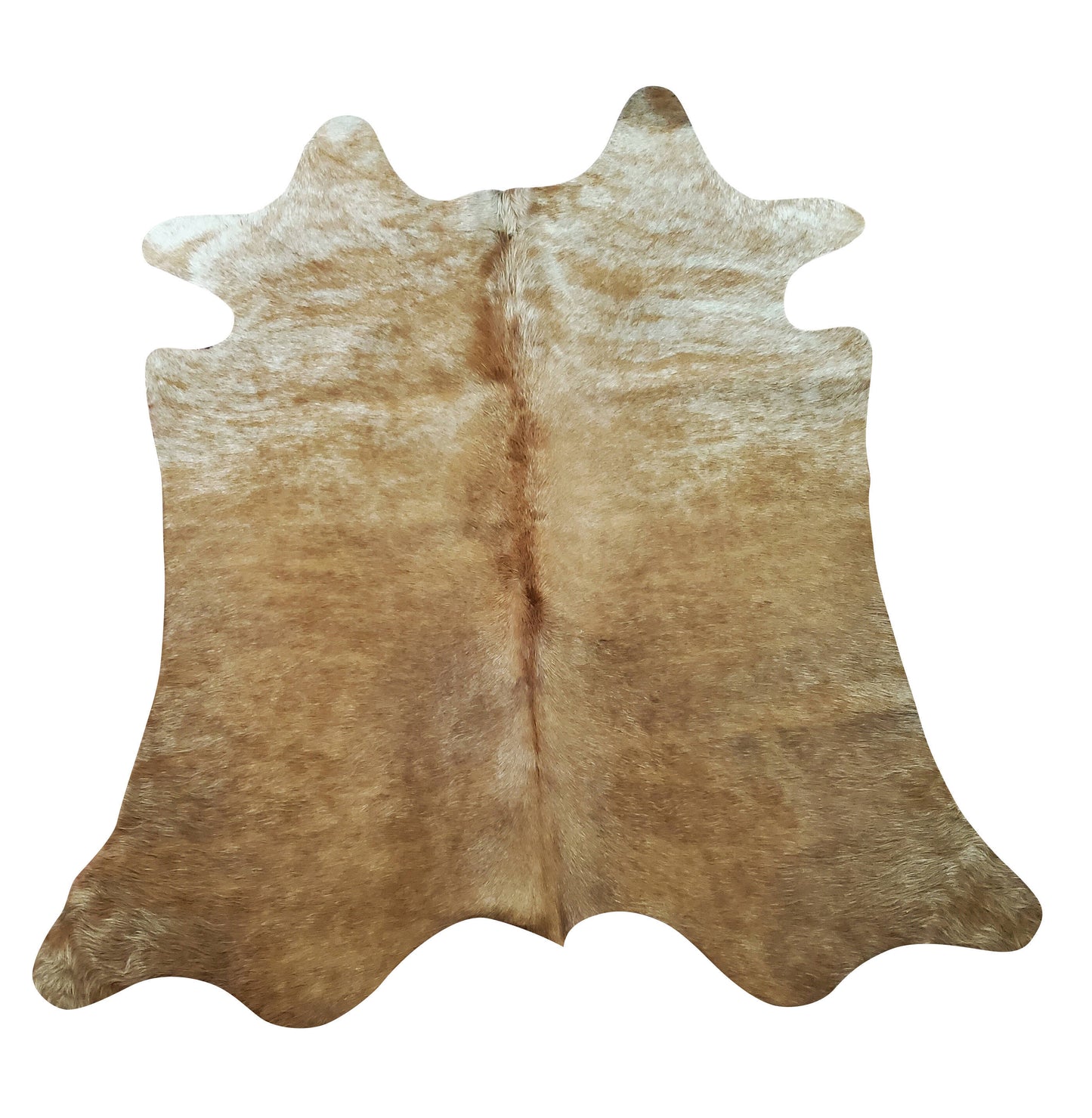 This light beige cowhide rug pattern is lovely and bright, the pile is short but thick, it is natural, very soft and smooth.