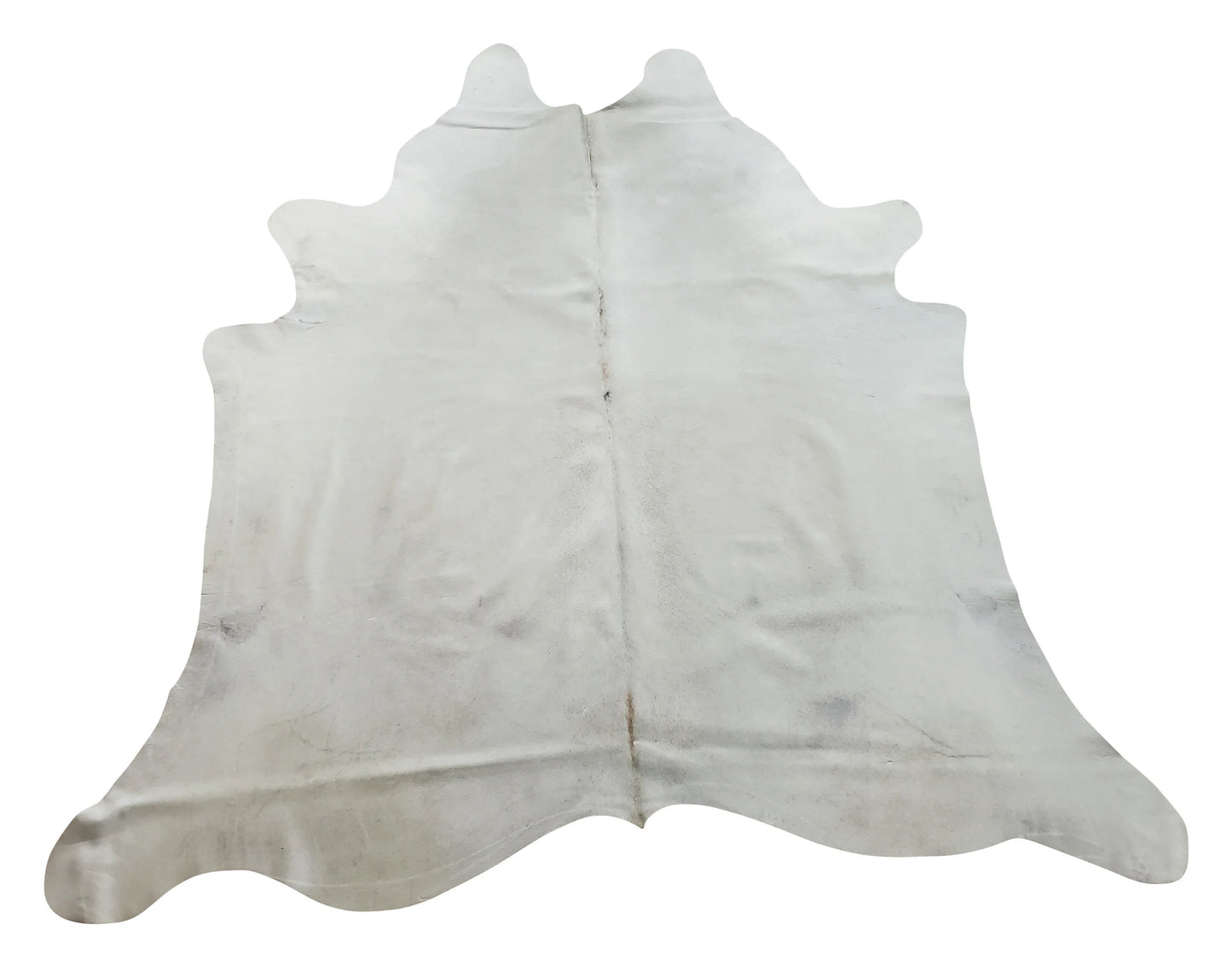 Cream White Cowhide Rug 7.3ft x 6.6ft