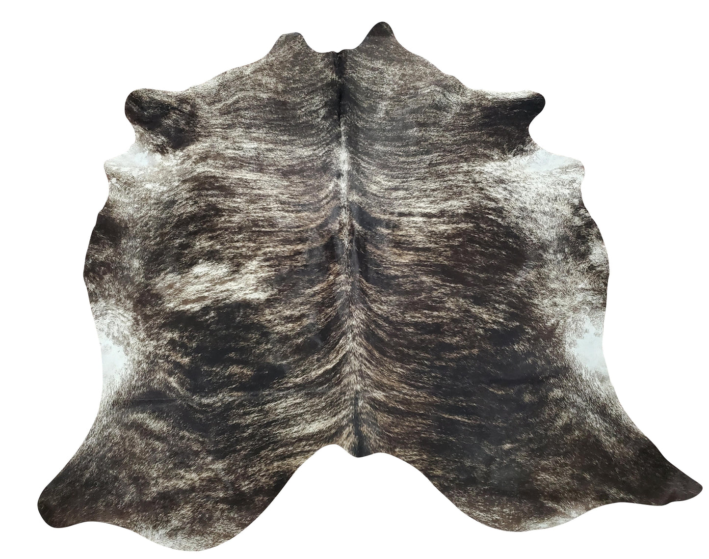 A beautiful genuine brindle cowhide rug in a vibrant shade brings the taste of the country to your interior.