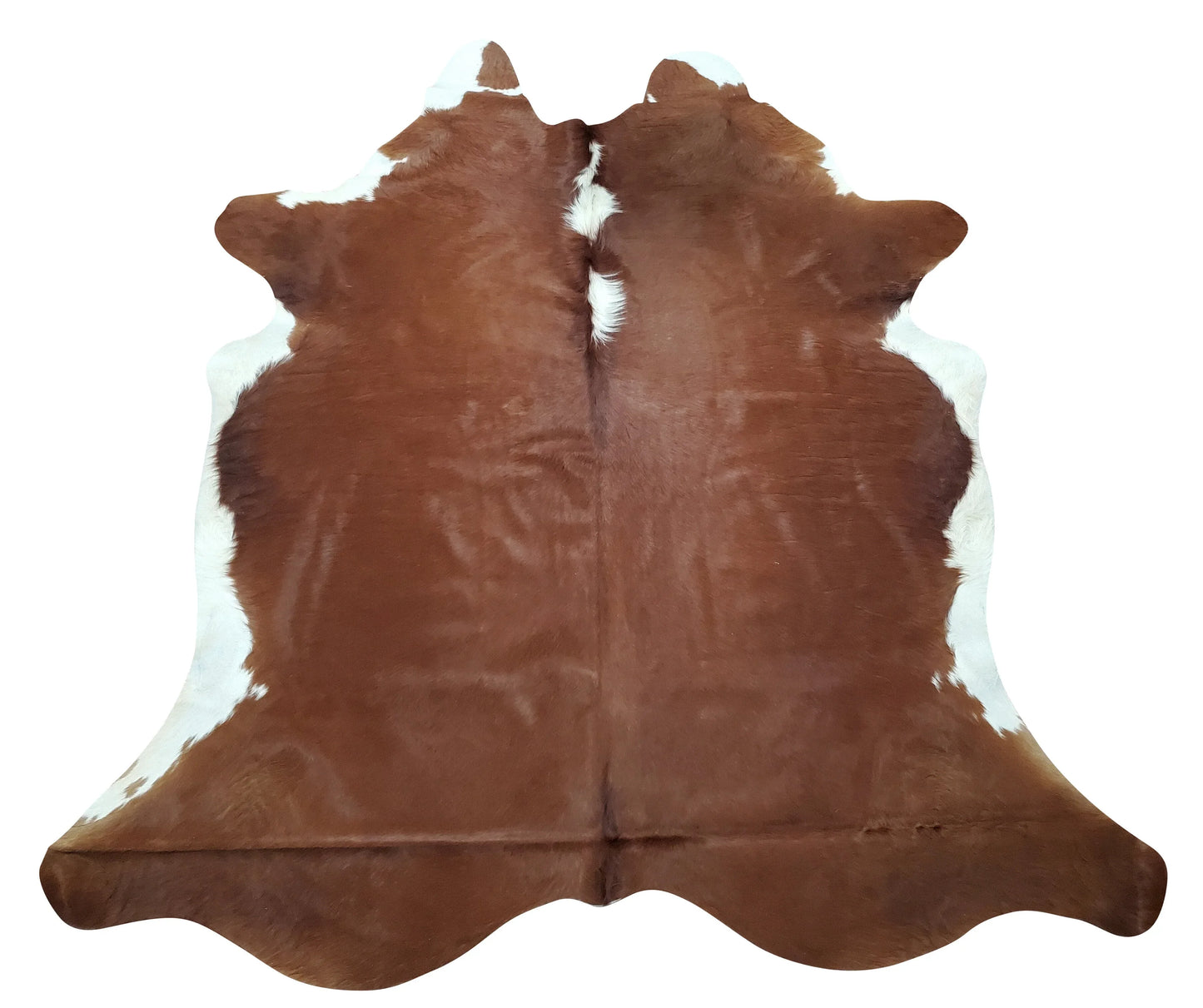 Natural Cowhide Rug Brown Hereford 6.6ft x 6ft