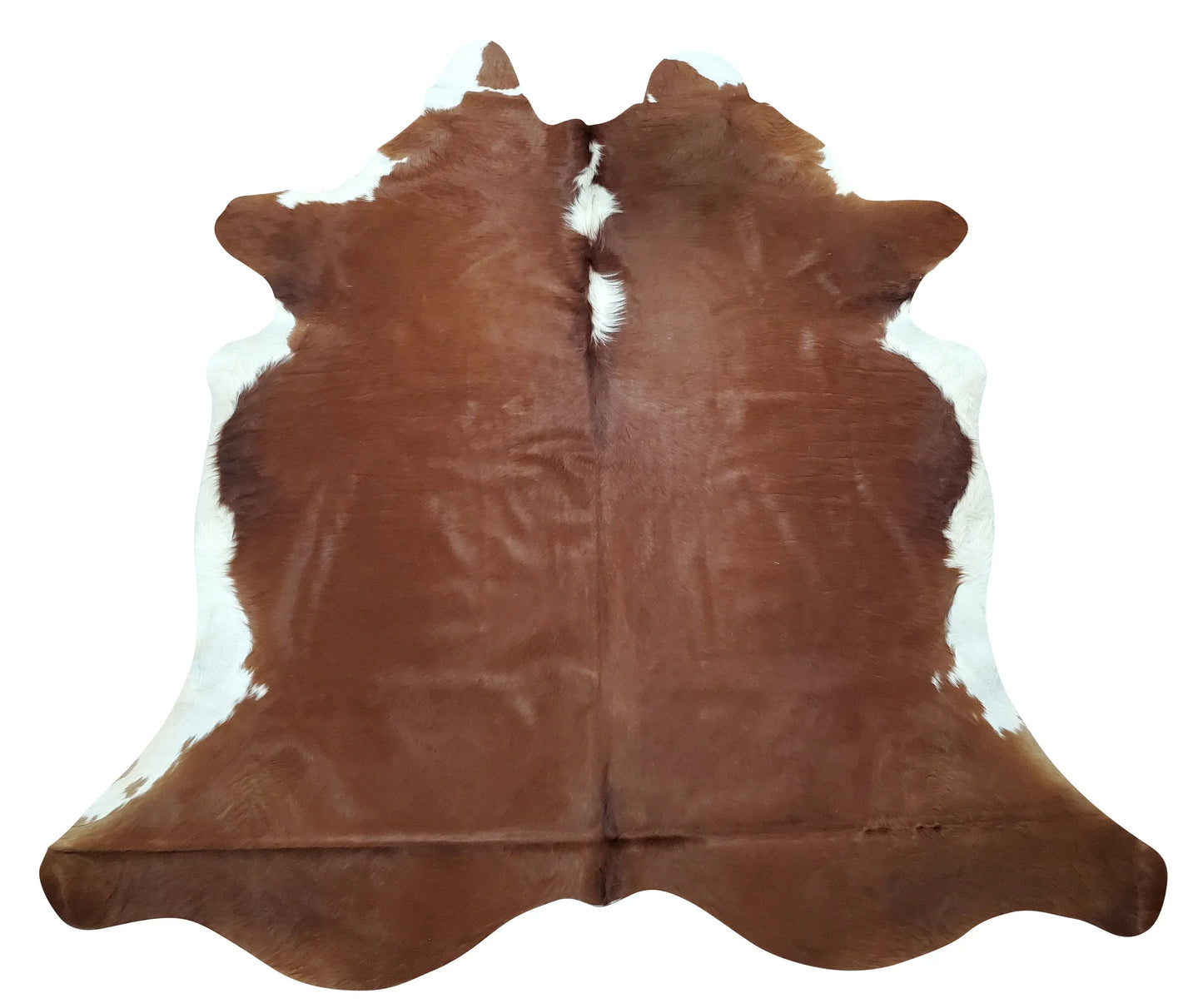 Natural Cowhide Rug Brown Hereford 6.6ft x 6ft