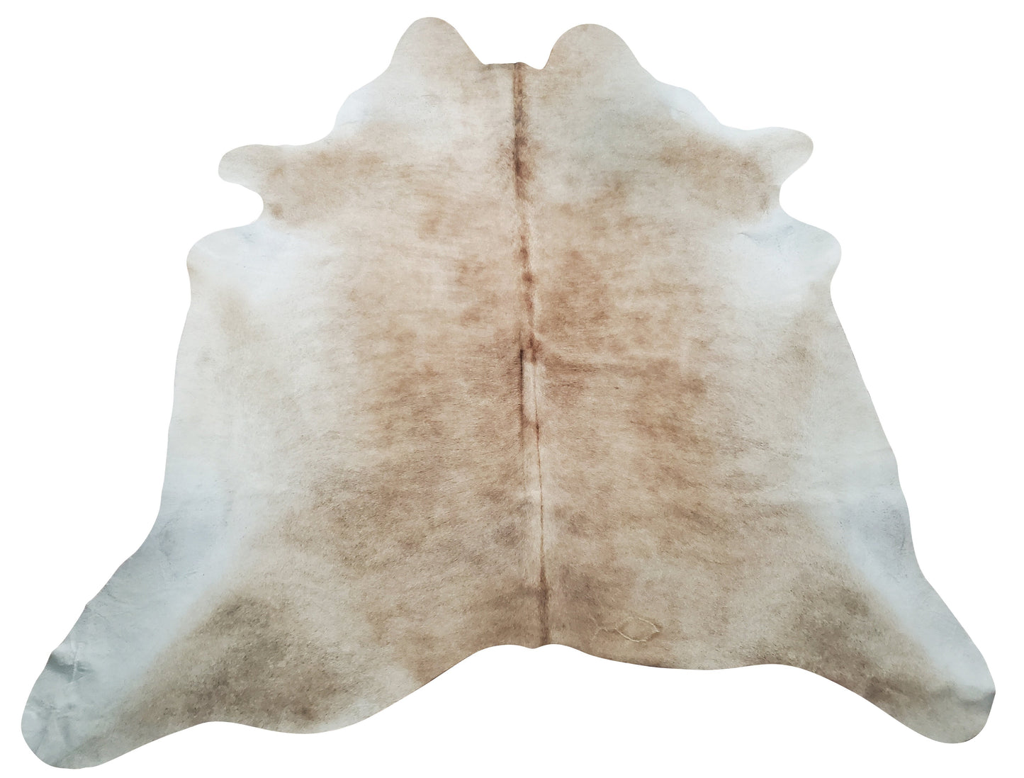 Natural Cowhide Rug Solid Beige 6.6ft x 6ft