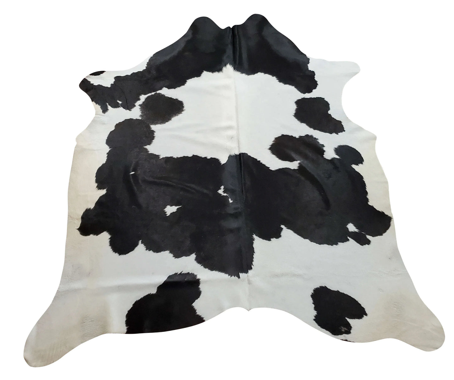 Natural Brazilian Black White Cowhide Rug 6.5ft x 6ft