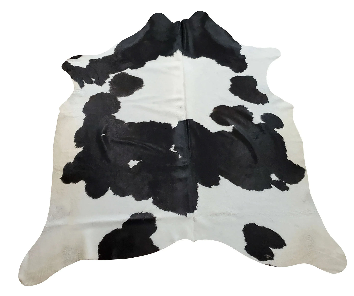 Natural Brazilian Black White Cowhide Rug 6.5ft x 6ft