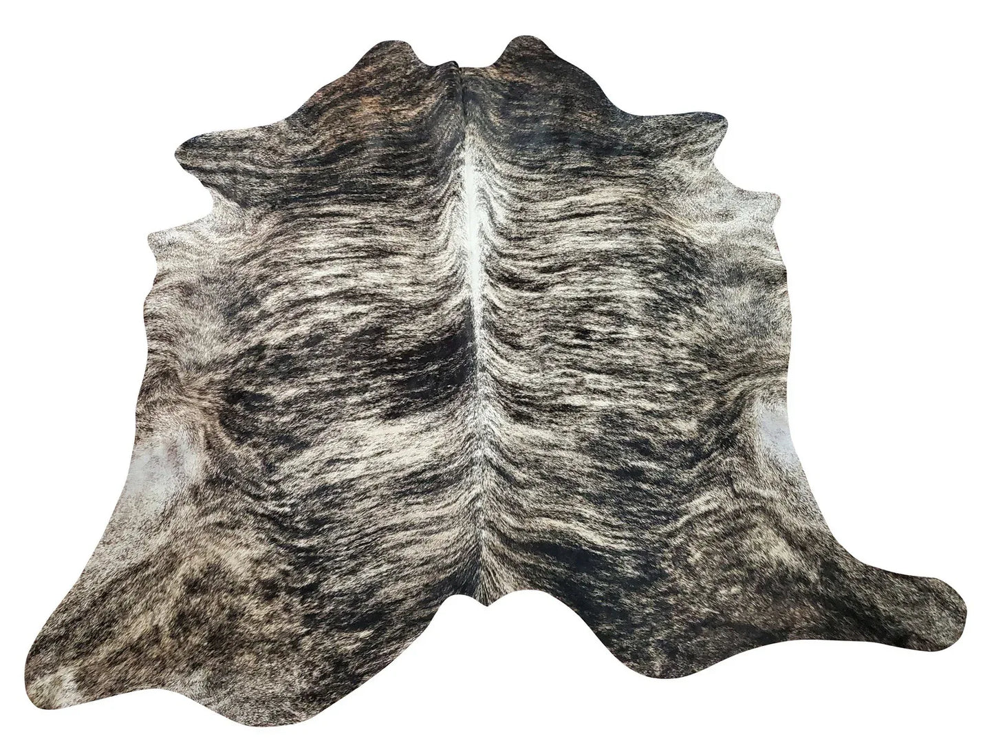 Large Cowhide Rug Dark Brindle 7ft x 6.6ft