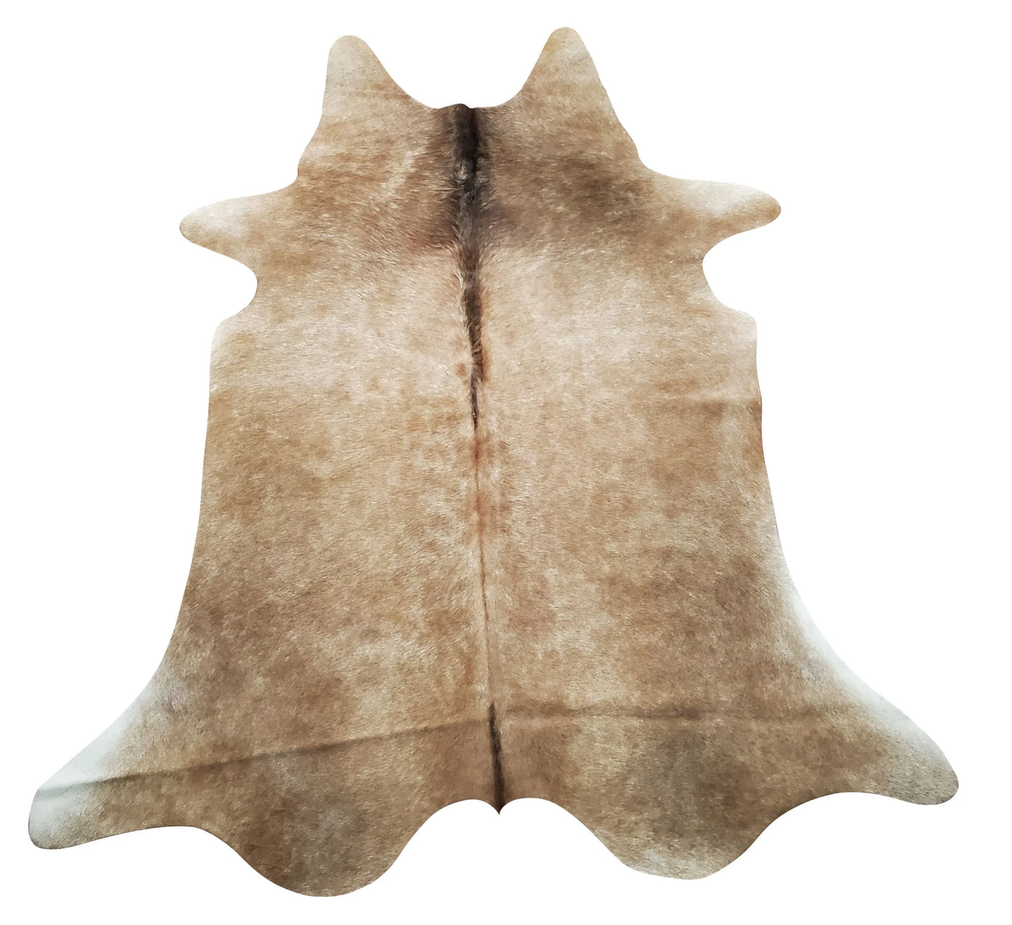 Light Champagne Brown Cowhide Rug 7ft X 5.3ft