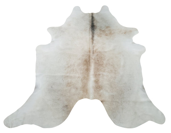 A stunning beige cream cowhide rug, with softer texture, looks fantastic no need for rug pad, perfect for upholstery and drapery.