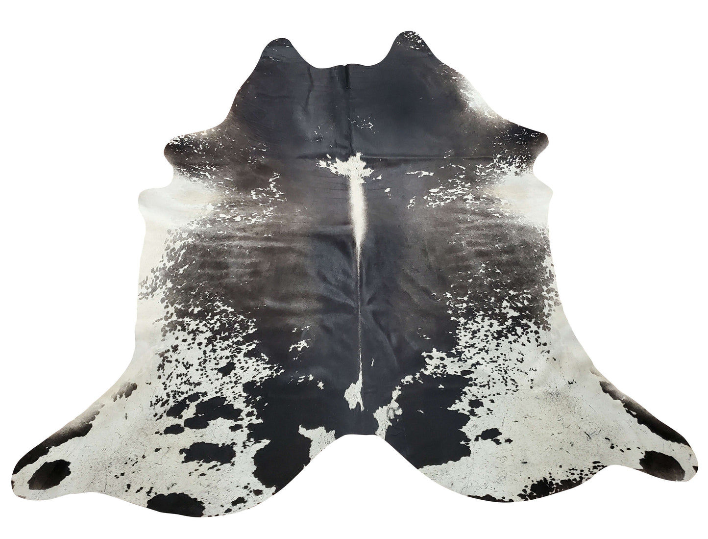 This dark grey white cowhide rug is one you and guests will be completely obessed with, very soft, smooth and gorgeous, all the texture an interior needs