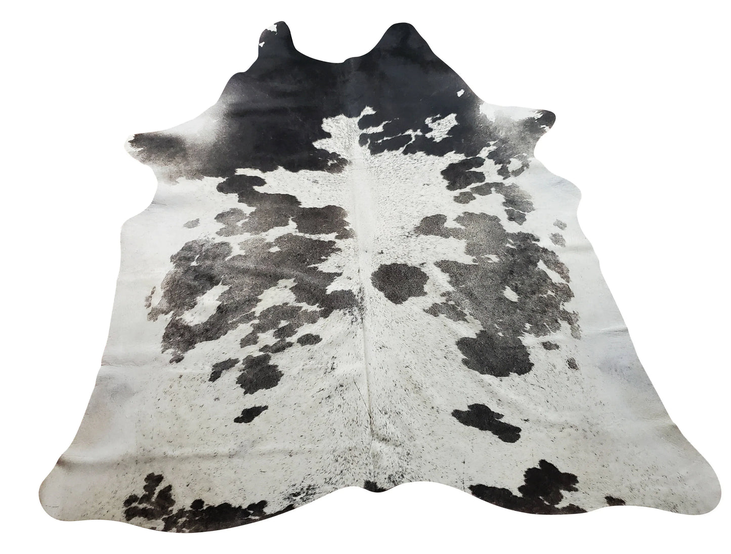 Brazilian Cowhide Rug Grey White 7.7ft x 6.8ft