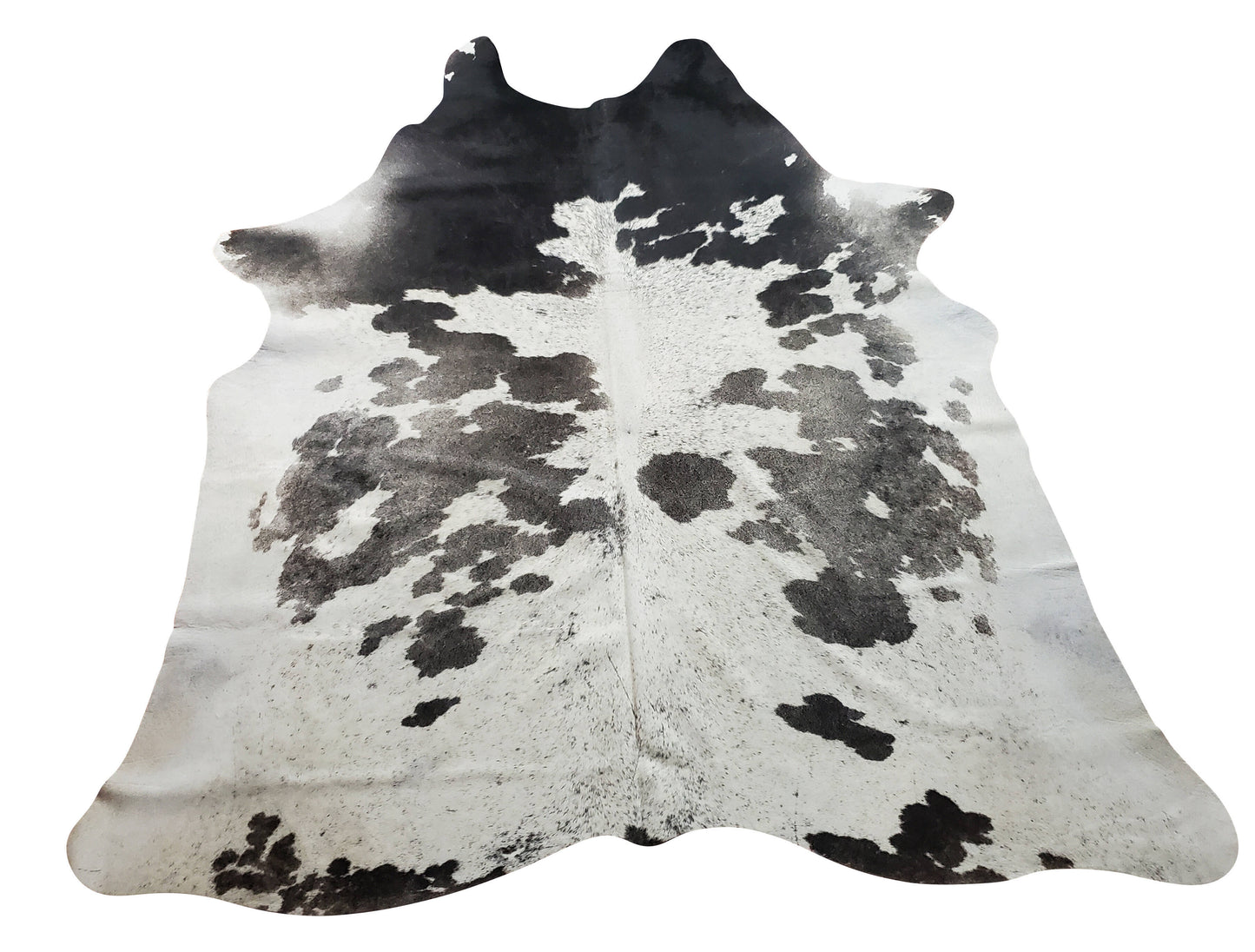 Brazilian Cowhide Rug Grey White 7.7ft x 6.8ft