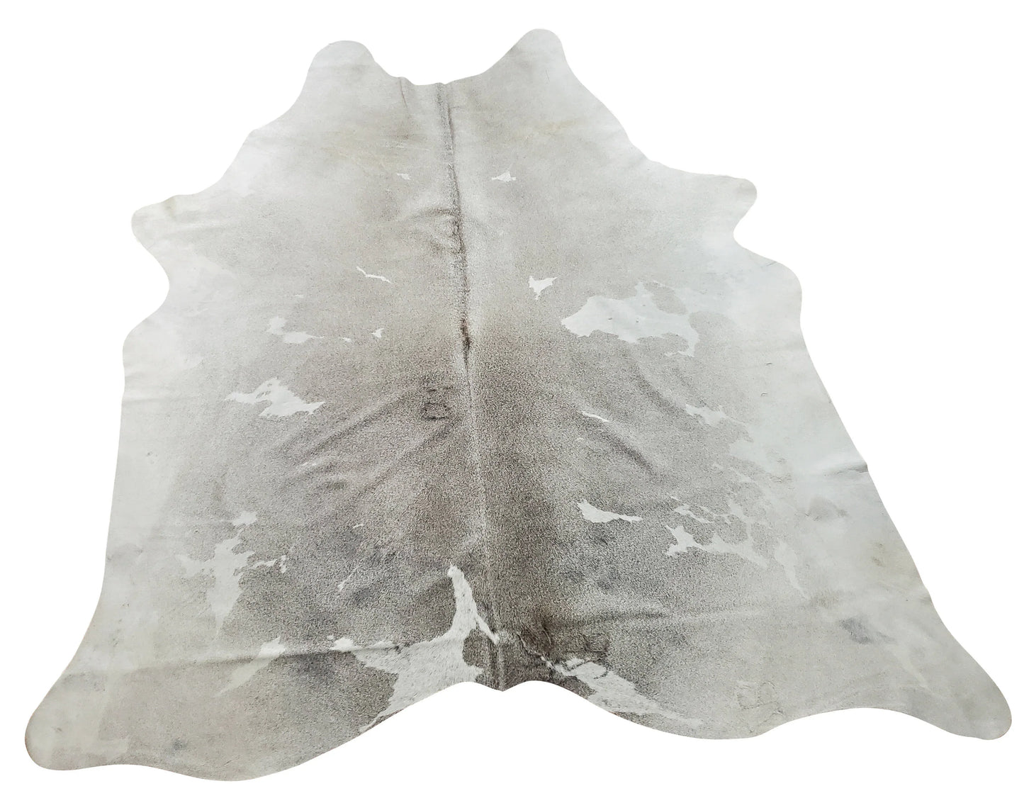 Grey White Cowhide Rug Brazilian 7.5ft x 6.8ft