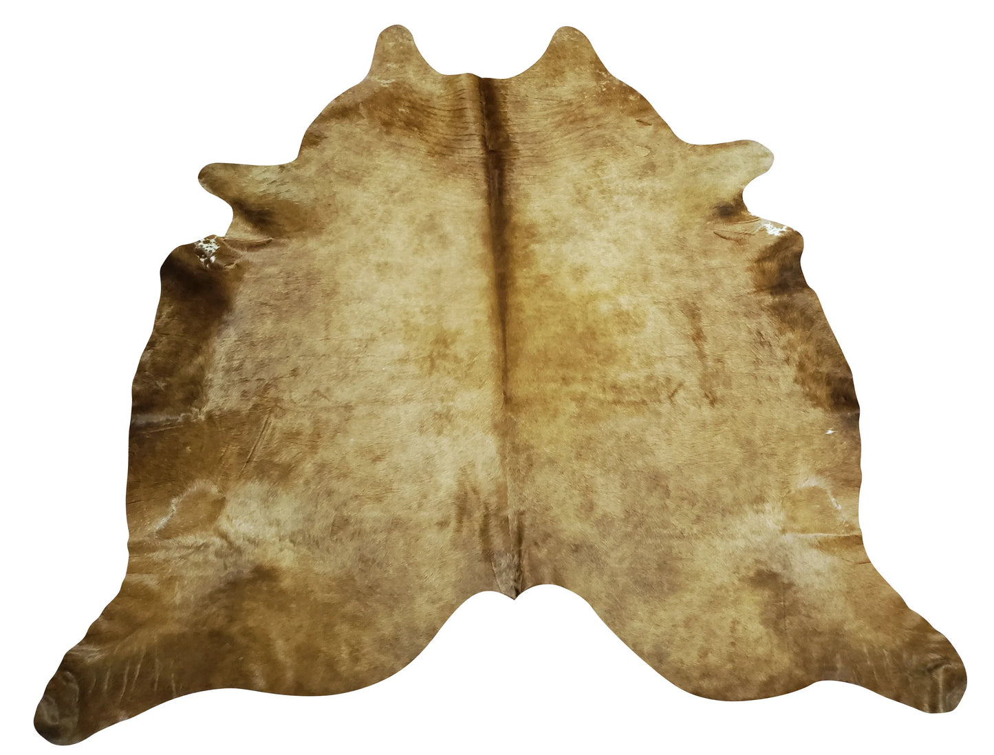 large champagne cowhide rug Brazilian 84 X 75 Inches