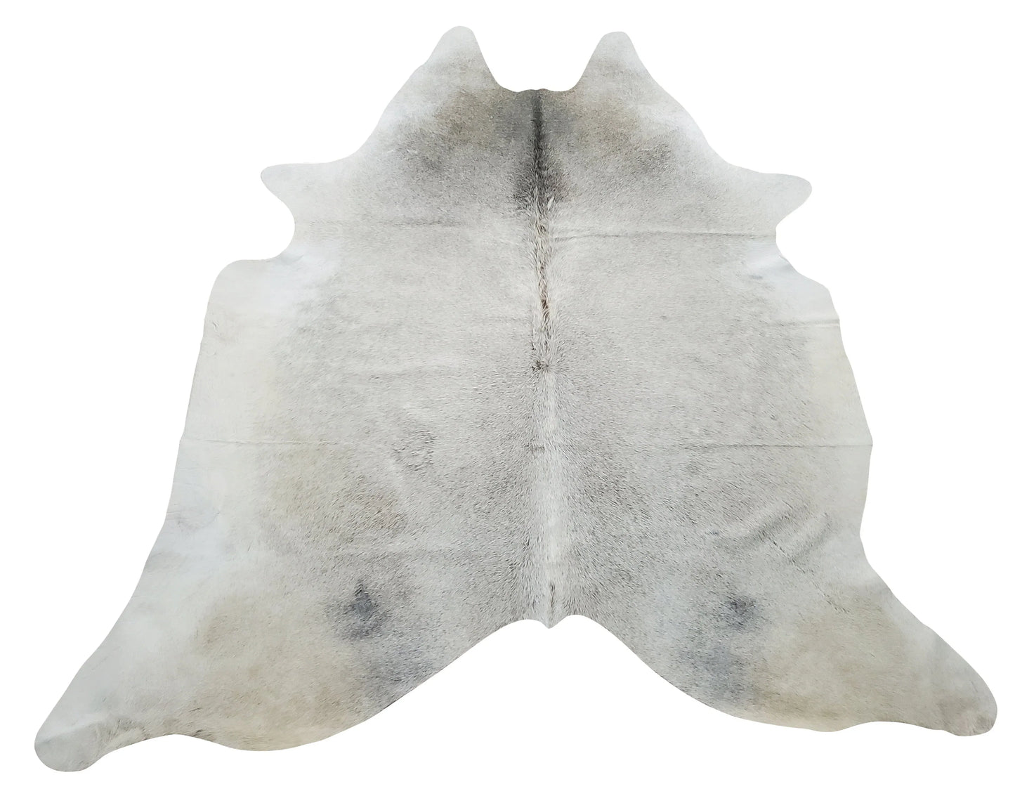 Light Gray Cow Skin Rug 7.3ft x 6.7ft