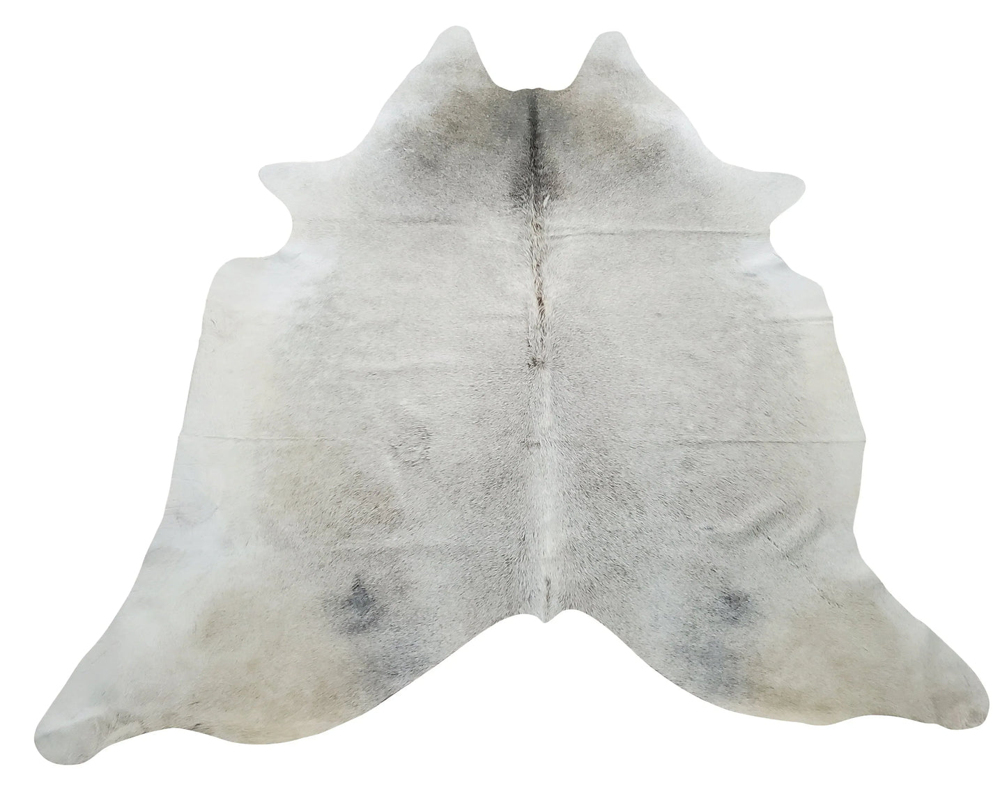 Light Gray Cow Skin Rug 7.3ft x 6.7ft