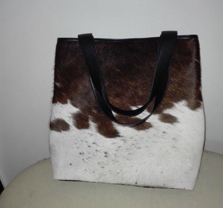 Cowhide Shopper Bag Large Tote Bag
