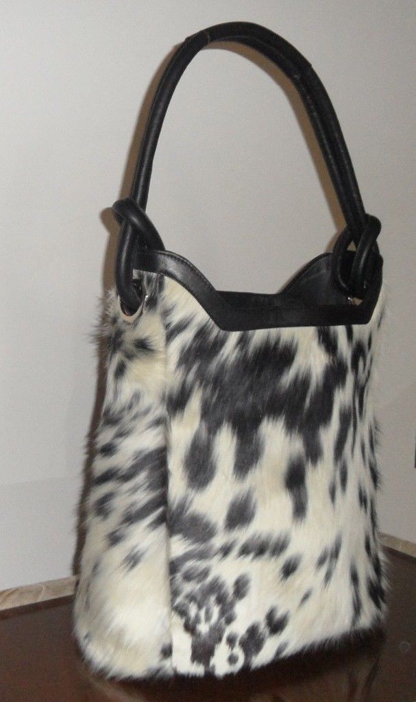 Natural Cowhide Bucket Bag 