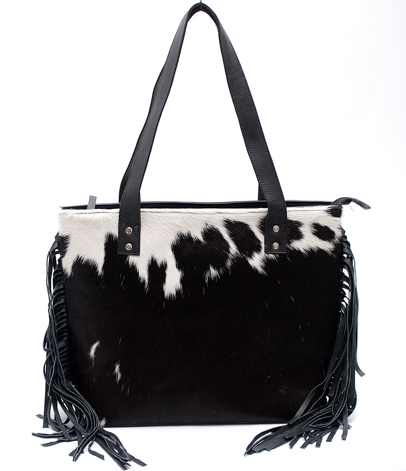 The custom cowhide hospital bag is a fashionable and functional way to make a statement. It features quality construction that ensures its durable design, perfect for everyday use or special occasions.