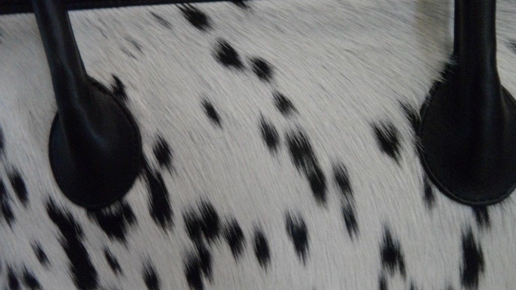 Cowhide Fur Tote Hand Bag