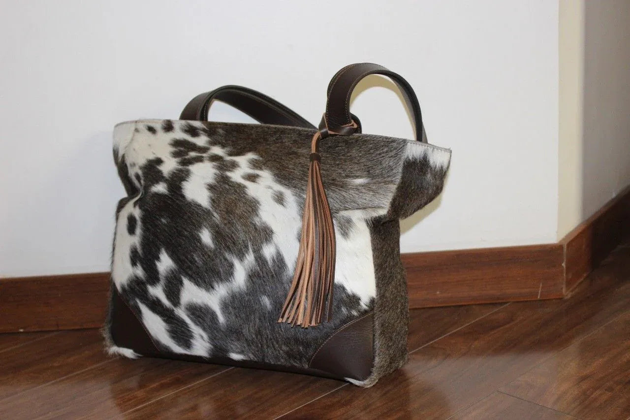 Cowhide Messenger Purse