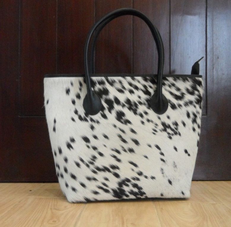 Cowhide Tote Handbag