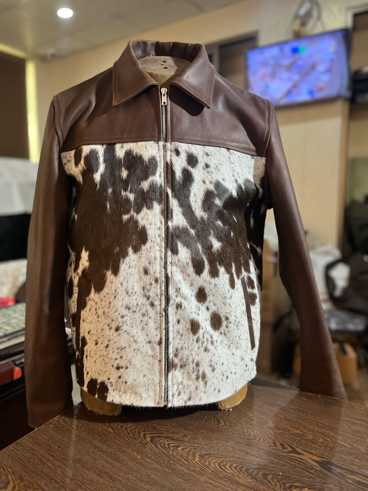 Cowhide fur jacket