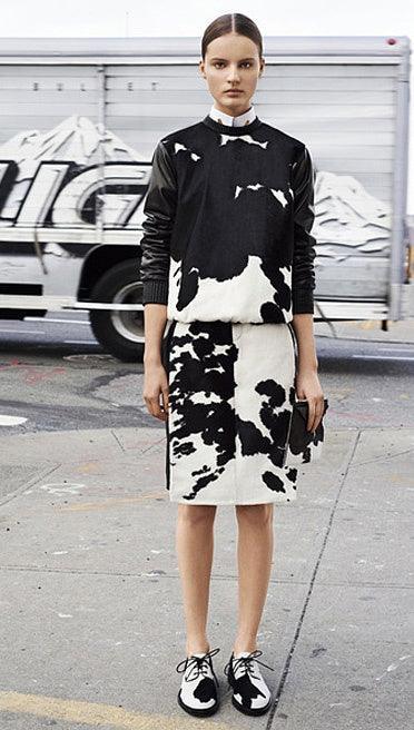 Cowhide Skirts - Boho Living Room