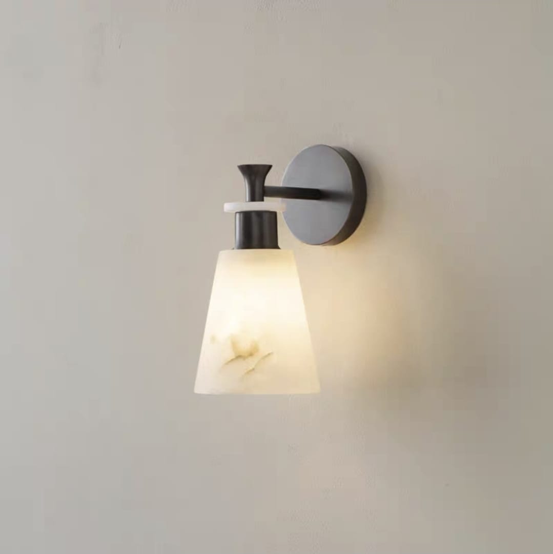Modern Brass Cloud Stone Wall Lamp Spanish Marble Wall Light