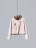 Women’s Faux Leather Jacket with Rabbit Fur Collar Winter Style