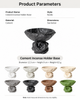 Modern Incense Holder in Cement with Sculptural Pedestal Bowl