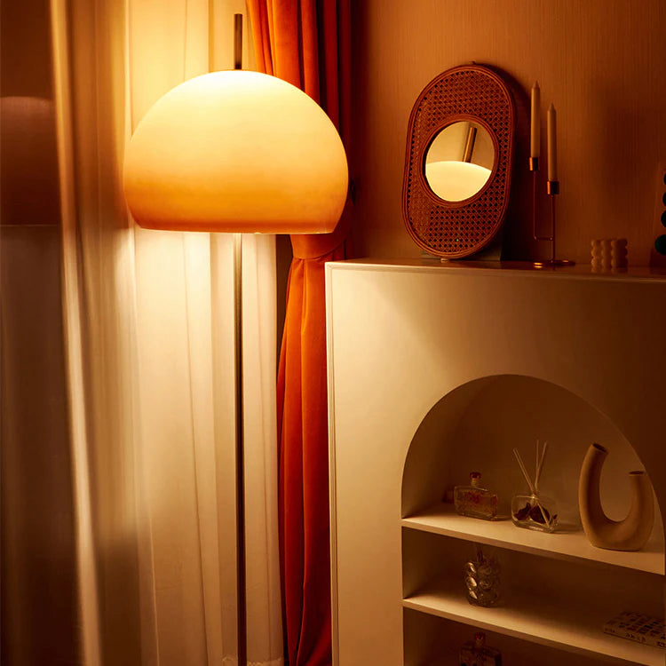 Retro mushroom glass floor lamp for living room