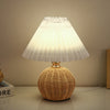 Premium rattan bamboo woven table lamp