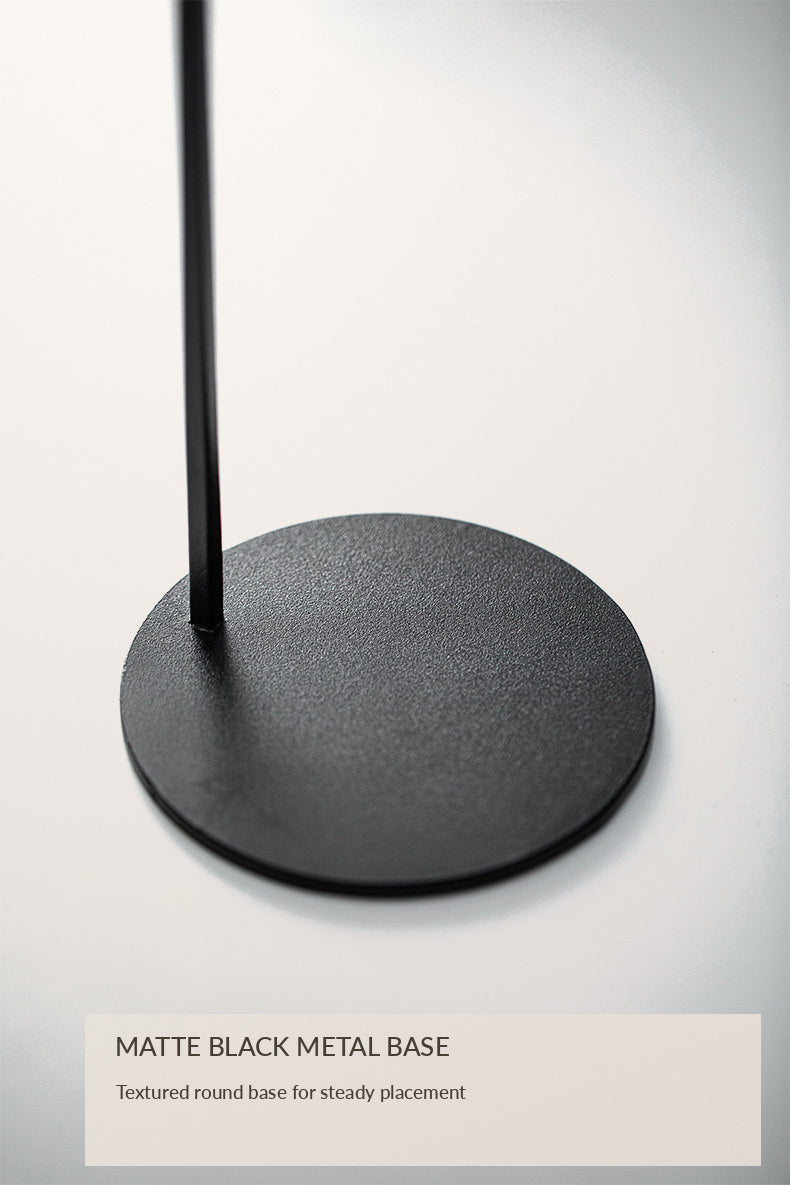 Black Wrought Iron Candle Stand with Wooden Cup – 45 cm