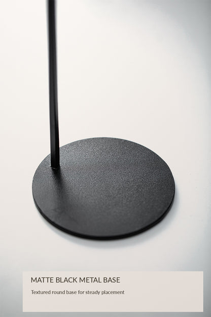 Black Wrought Iron Candle Stand with Wooden Cup – 45 cm