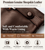 Men’s Sheepskin Leather Gloves for Warm Touchscreen Driving
