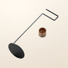 Black Wrought Iron Candle Stand with Wooden Cup – 45 cm