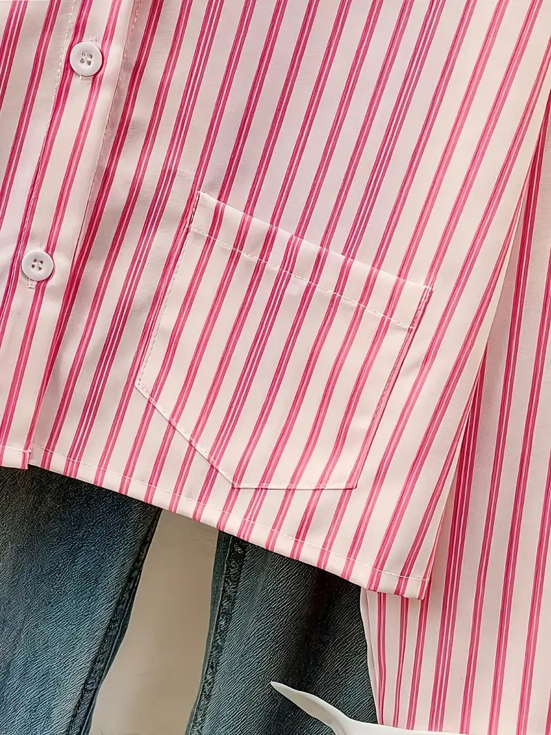 Long Sleeves Cropped Work Shirt