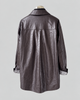 Women’s Brown Leather Jacket Waxed Sheepskin Mid Length Style