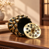 Lotus Incense Burner Brass Decorative Flower Censer with Lid
