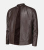 real leather brown jacket