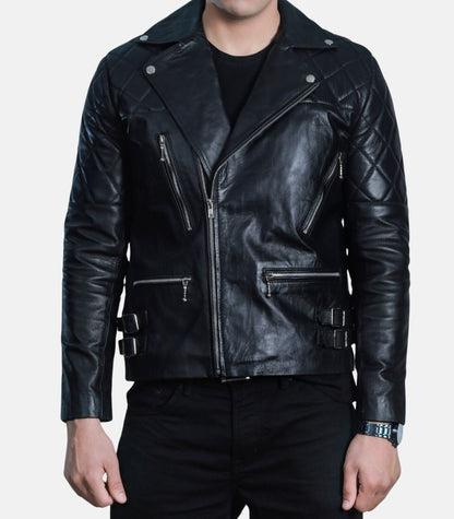 real leather black jackets for men