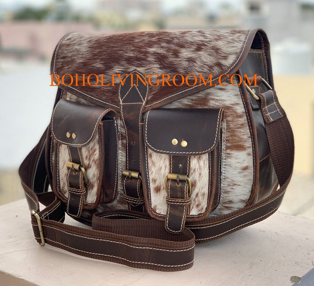 Real Cowhide Crossbody Bag